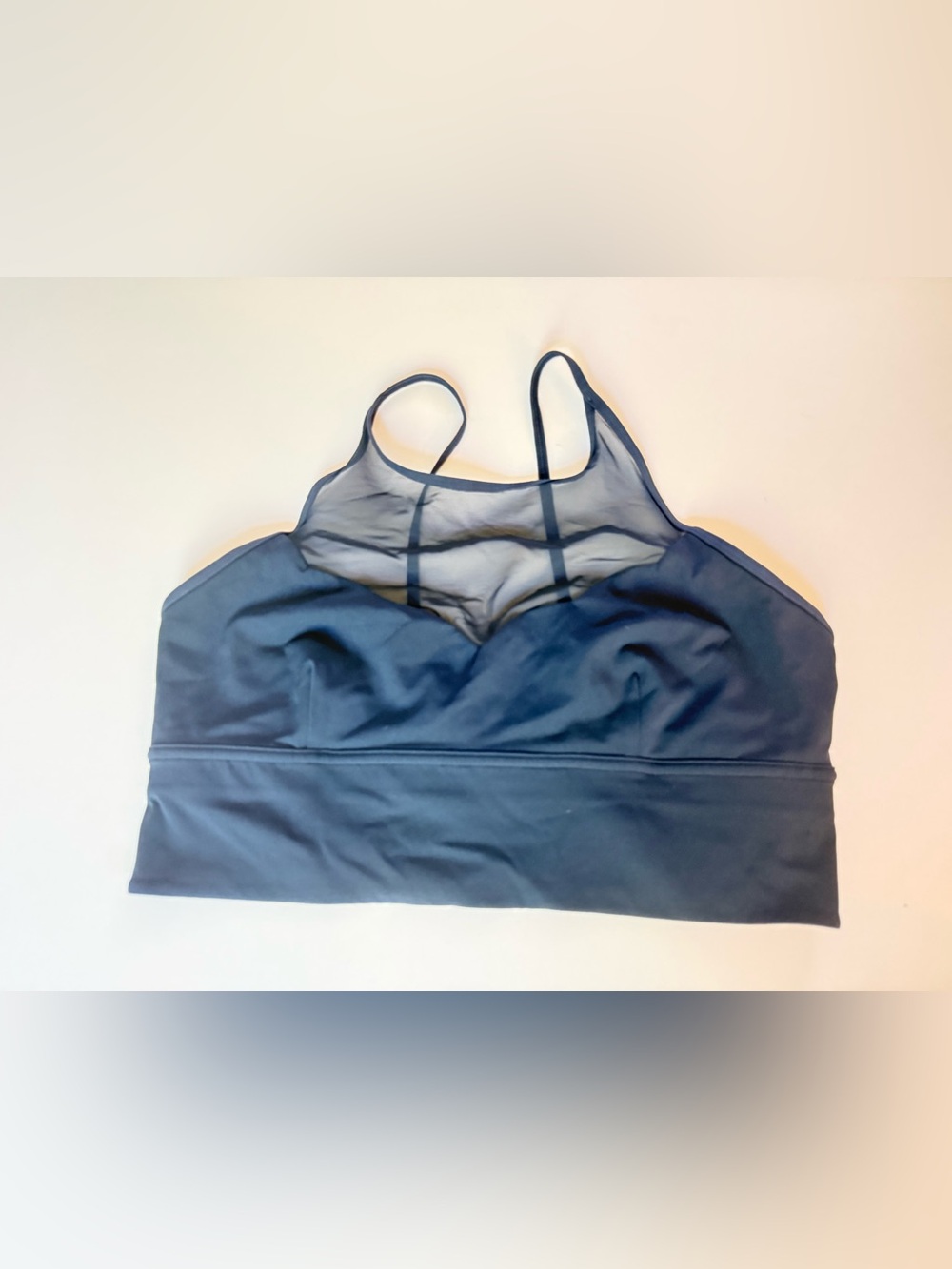 Lululemon Dark Blue Mesh-Panel Sports Bra - Size 8